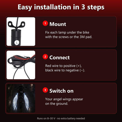 Angel Wing Light Projectors for Motorcycles